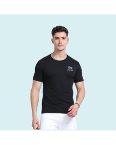 Greys&Blues Men's Eco Blend Round Neck T-Shirt- Black BBB